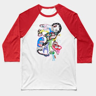 Monster collage 1, street art graffiti Baseball T-Shirt